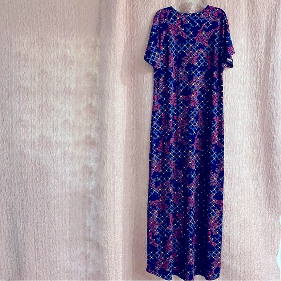 RARE NWOT LuLaRoe Maria Maxi Dress Size XL, combo of versatile Carly & comfy Ana - Picture 2 of 3